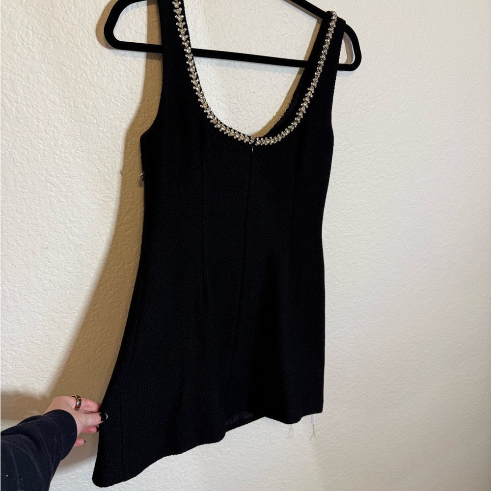 Self-Portrait Black textured wool Mini Dress - Picture 13 of 13